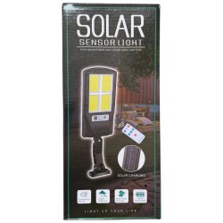  Ηλιακός προβολέας με 5w-128 led και τηλεχειριστήριο 11x22x2cm μαύρο ΚΩΔ.35-950-1173