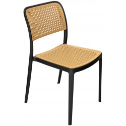Πολυθρόνα Πολυπροπυλενίου μαύρο 55x47x82cm CH-24142-BL ΚΩΔ.16413