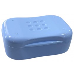 Σαπουνοθήκη πλαστική σε γαλάζιο χρώμα 11x7x4cm ΚΩΔ.16621