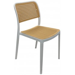 Πολυθρόνα Πολυπροπυλενίου λευκό 55x47x82cm CH-24142-WH ΚΩΔ.17040