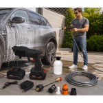 Πιεστικό νερού με 2 48v 6000ΜΑΗ μπαταρίες και φορτιστή μαύρο 23x26cm 32-950-1580