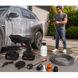 Πιεστικό νερού με 2 48v 6000ΜΑΗ μπαταρίες και φορτιστή μαύρο 23x26cm 32-950-1580