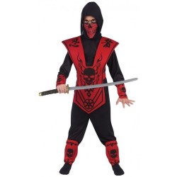  Ninja στολή παιδική μαύρο ηλικία 5-6 ετών 5151-1 ΚΩΔ.16076
