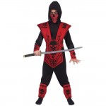  Ninja στολή παιδική μαύρο ηλικία 7-8 ετών 5151-2 ΚΩΔ.16077