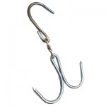 Τσιγκέλι διπλό χρωμίου ασημί 28χ14cm L166148 ΚΩΔ.0161